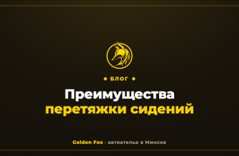 Преимущества перетяжки сидений — автоателье «Golden Fox»